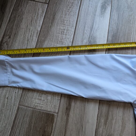 Geoffrey Beene Fitted Blue Dress Shirt 34/35 Sleeve Wrinkle Free Modern - Picture 4 of 6